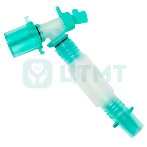 Соединитель угловой шарнирный 22M/15F-22F c двойным портом, длина 15 см