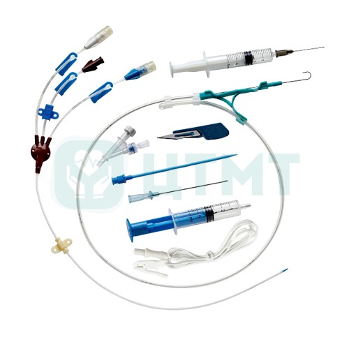 Катетер венозный центральный, трёхпросветный, 7Fr, 20 см, ИС 7 см, кабель ЭКГ