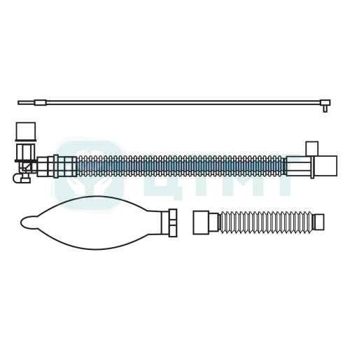Контур дыхательный анестезиологический одноразовый (коакс., 1,8 м, лимб, мешок 2 л, лин. мон.)
