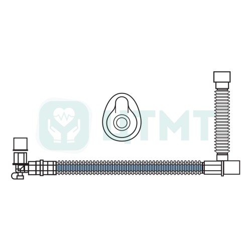 Контур дыхательный анестезиологический одноразовый (коакс., 1,8 м, маска нарк.)