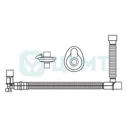 Контур дыхательный анест. однор. исп. (коакс., 1,8 м, маска нарк., фильтр)
