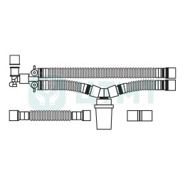 Контур дыхат. аппар. ИВЛ, однор. взр. 22 мм 1,6 м, 1 влагосб., лимб 0,8 м