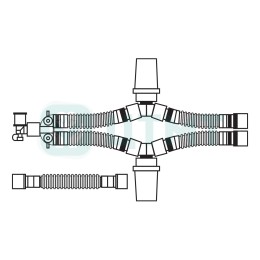 Контур дыхательный аппарата ИВЛ (неонатальный,10 мм 1,5 м, 2 влагосб., лимб 75 см)
