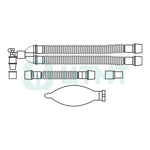 Контур дыхательный анестезиологический одноразовый взрослый раст. 22 мм 2,0 м с мешком 3 л лимб 0,8 м