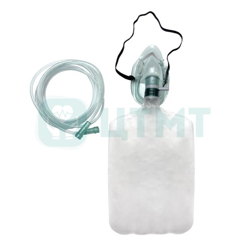 Маска лицевая кислор. нереверсивная (с мешком), M с трубкой 2м