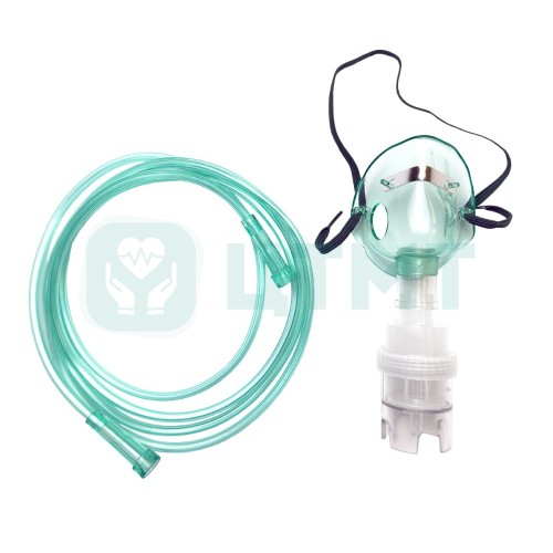 Маска лицевая аэрозольная (с небулайзером), M с трубкой 2м