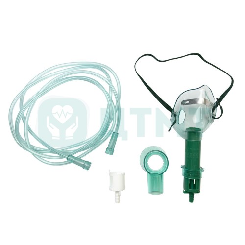 Маска Вентури лицевая кислородная, с трубкой 2 м, размер L