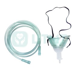 Маска лицевая кислородная реверсивная, для ТТ дет. с трубкой 2м