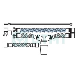 Контур дых. аппар. ИВЛ (неон 10 мм 1,5 м, 1 нагр. эл-т, 1 влагосб., лимб, лин. давл)
