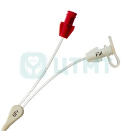 Катетер для уродинамических исследований, двухпросветный 6FR длина 40 см, прямой тип