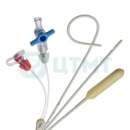 Катетер для уродинамических исследований, двухпросветный 6FR длина 40 см, прямой тип