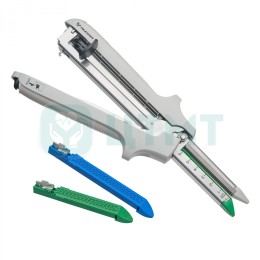 Линейный сшивающе-режущий аппарат, с кассетой зеленого цвета для плотной ткани, длина шва 100 мм