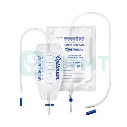 Мочеприемник ножной Оптимум с Т-образным краном, объем 750 мл, трубка 50 см.