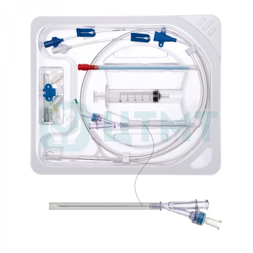 Набор для катетеризации центральных вен двухканальный Optimum 4F 8 см, в комплектации: 1.Катетер центральный венозный двухканальный 4F 8 см - 1 шт. 2.