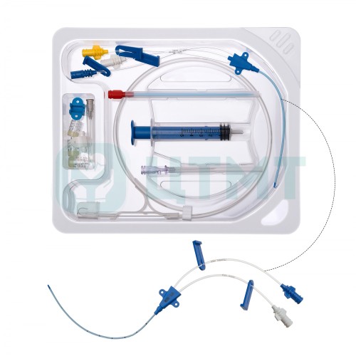 Набор для катетеризации центральных вен двухканальный Optimum 4F 8 см, в комплектации: 1.Катетер центральный венозный двухканальный 4F 8 см - 1 шт. 2.