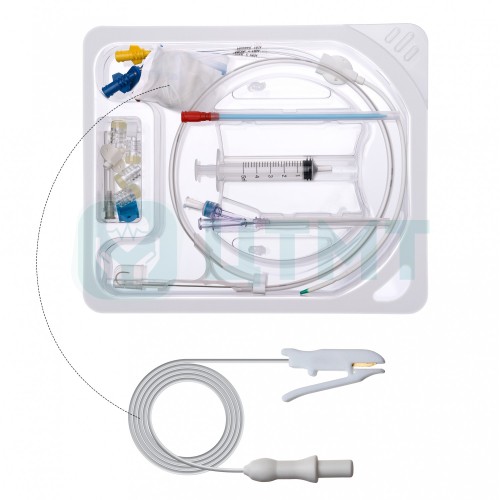 Набор для катетеризации центральных вен двухканальный Optimum 4F 8 см, в комплектации: 1.Катетер центральный венозный двухканальный 4F 8 см - 1 шт. 2.