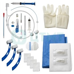 Набор для катетеризации центральных вен одноканальный Optimum 22G 10 см, в комплектации: 1.Катетер центральный венозный одноканальный 22G 10 см - 1 шт