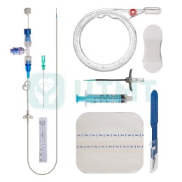Набор для установки катетера венозного центрального периферически вводимого одноканального, высокопоточного 1,33 мм х 550 мм (4 Fr х 55 см), REF – VA1