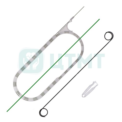 Набор стента мочеточникового BlueLTerm:-стент двухпетлевой,полиуретан, 6Fr длина 18-24 см;-стальная струна ПТФЭ 0,035"х150 см; -простой толкатель