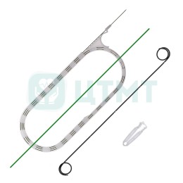 Набор стента мочеточникового BlueLTerm:-стент двухпетлевой,полиуретан, размер 4Fr длина 16 см; -стальная струна ПТФЭ 0,025"х150 см; -простой толкатель