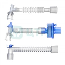 Соединитель для д/контура гладк, порт для бронхоскопии и санации, двойной вертлужный коннектор 22M/15F, аппаратный коннектор 22F, длина б/к 15 см