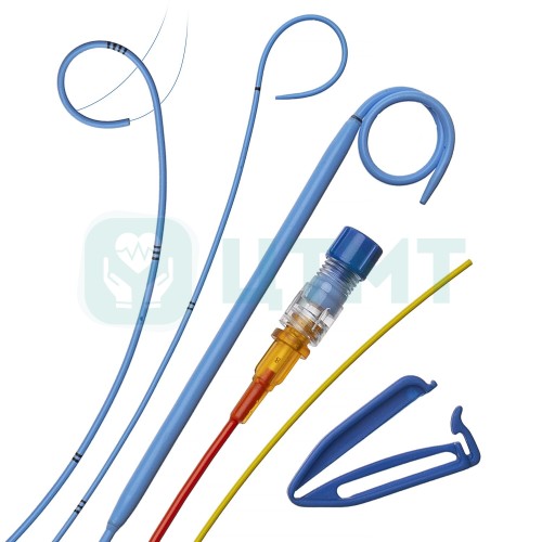 Стент мочеточниковый с двумя открытыми концами, с простым толкателем и двумя фиксаторами, размер стента 7,0 Fr, длина стента 28 см