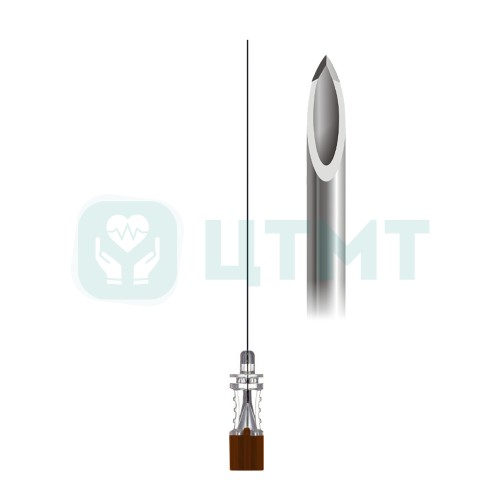 Игла спинальная Quincke с иглой-проводником, 26G/90 мм