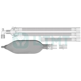 Контур дыхательный гладкоствольный с дополнительным шлангом и резервуарным мешком, 1.6 м, педиатрический
