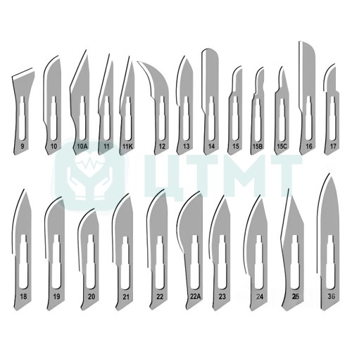 Лезвие для скальпеля из углеродистой стали, №10, 0601-01-10