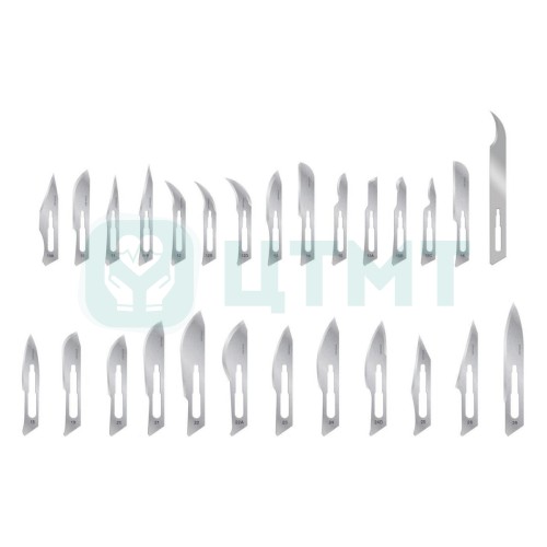 Лезвие для скальпеля из углеродистой стали, №12D, 0601-01-12D