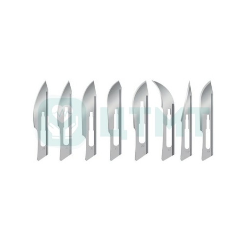 Лезвие для скальпеля с двойным ребром жесткости из углеродистой стали размер 10, 0601-04-10