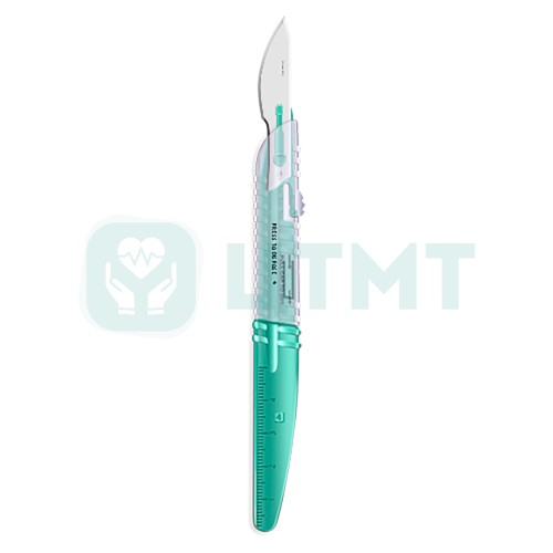 Скальпель безопасный с лезвием из нержавеющей стали, №15C, 0602-04-15C