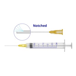 Шприц стомат. эндодонтич. с иглой Notched 30G (0.3×35 мм), 3 мл