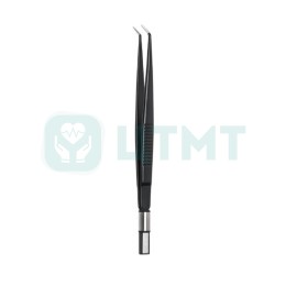 Пинцет биполярный антипригарный, изогнутый, 22.0 см, 2.0 мм