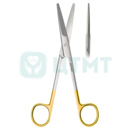 Ножницы хирургические диссекционные Metzenbaum Super Cut gold, тупоконечные, изогнутые, 200 мм