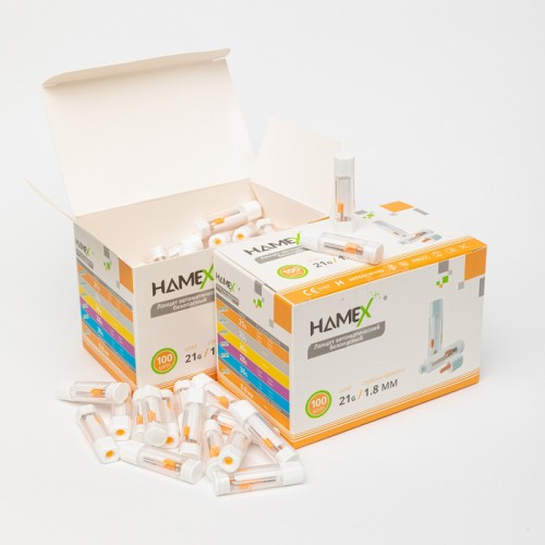 Ланцет Hamex, ТИП М2. 21G, 2.4 мм
