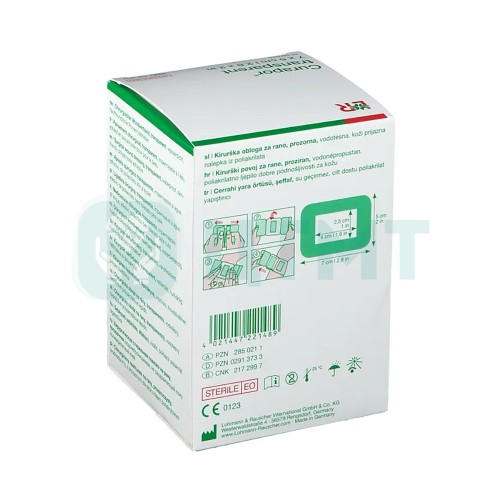 Повязки абсорбирующие для поверхностных ран Curapor transparent, 7х 5 см, 13101