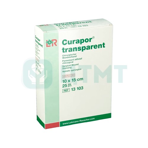 Повязки абсорбирующие для поверхностных ран Curapor transparent, 10 х 15 см, 13103