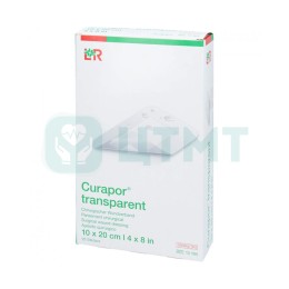 Повязки абсорбирующие для поверхностных ран Curapor transparent, 10 х 20 см