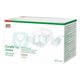 Пластырь Curafix i.v. для фиксации канюль и катетеров, 4,3 см х 5 см