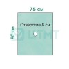 Простыня операц. с отверстием, 2-слойная Raucodrape OR Fenestrated Drape, D = 8 см, 75 х 90 см, 33042