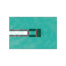 Простыня операц. с вырезом и встроенныи фиксатором для трубок, двусторонняя, 2-слойная Raucodrape OR Split Sheets 20 х 100 см, 175 х 260 см