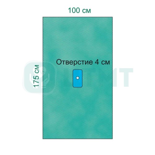 Простыня для операции на конечности, кисть/стопа Раукодрейп, 100 х 175 см, 33080