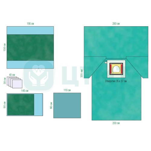 Комплект для кесарева сечения I Раукодрейп (Raucodrape C-section Set I), 33361