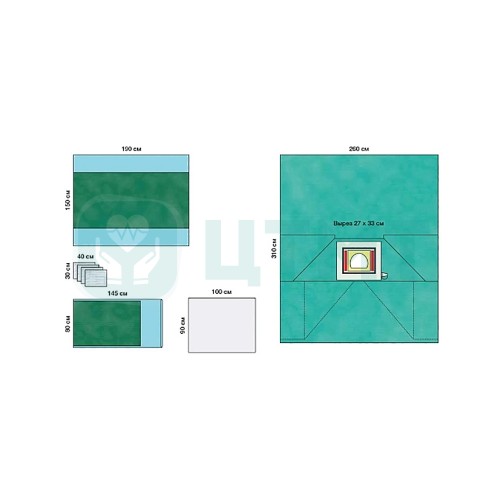 Комплект для кесарева сечения II Раукодрейп (Raucodrape C-section Set II), 33362