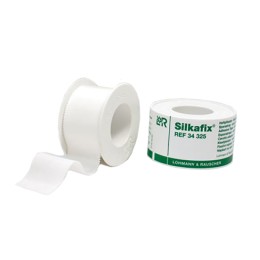 Пластырь для фиксации повязок Silkafix, 2,5 см х 5 м