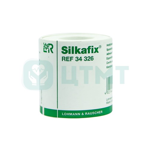 Пластырь для фиксации повязок Silkafix, 5 см х 5 м, 34326