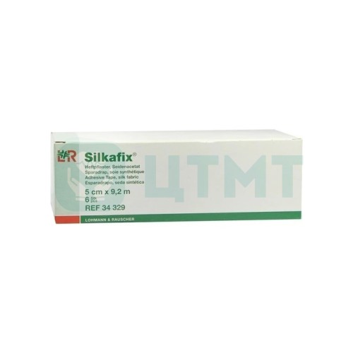 Пластырь для фиксации повязок Silkafix, 5 см х 9,2 м, 34329