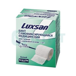 Бинт самофиксирующийся медицинский эластичный на хлопковой основе 6 см х 4м