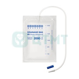Мешок дренажный, объем 2000 мл, длина соединительной трубки 500 мм, диаметр соединительной трубки 8,0 мм